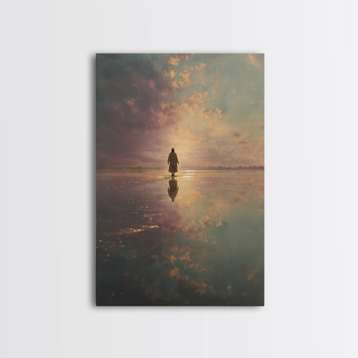 Serenity Walk – Framed Canvas Print – Christian Wall Art – Christian Gift – Christian Decor – Christian Art Canvas – Jesus Painting