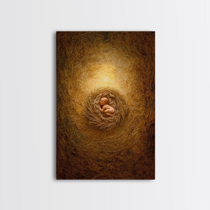 Manger Blessing | Framed Canvas Print | Christian Christmas Art | Christian Art Canvas | Christian Wall Art | Christian Decor | Christian G