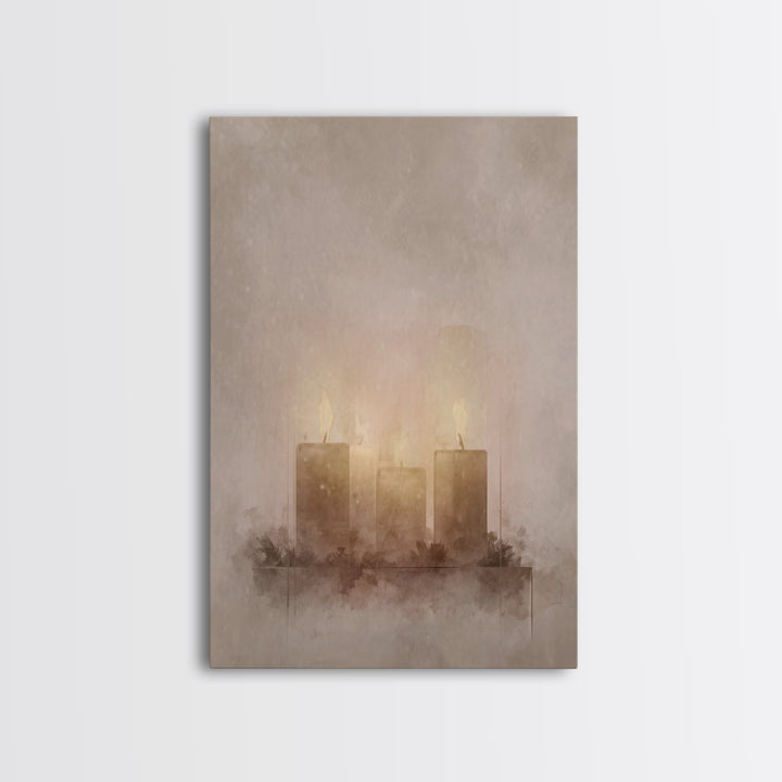 Radiant Advent Circle - Framed Canvas Print - Christmas Art - Christian Art Canvas - Christian Christmas Art - Christian Decor - Christian