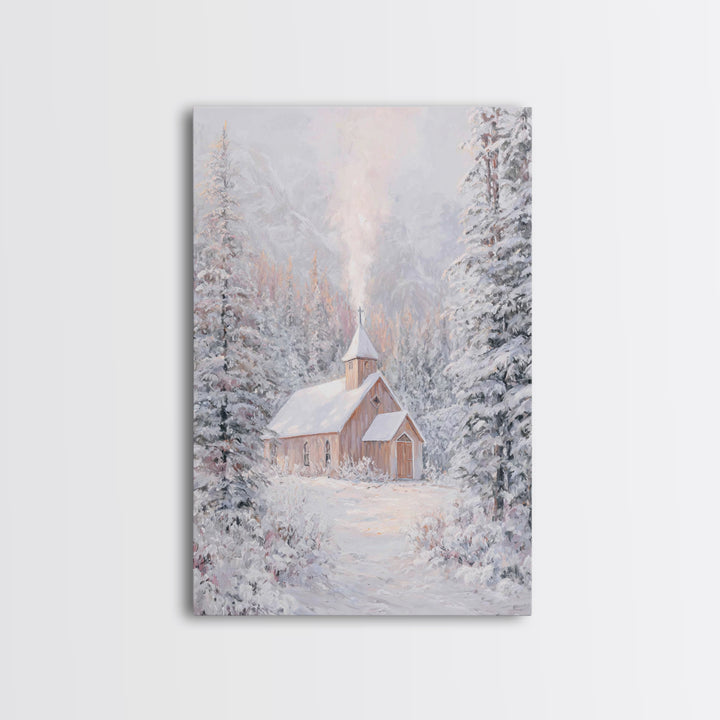 Chapel Of Peace | Framed Canvas Print | Christian Wall Art | Christmas Wall Art | Christian Art Canvas | Christian Gift Ideas
