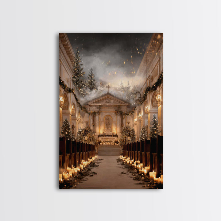 Sanctuary Of Peace - Framed Canvas Print - Christian Christmas Art - Christian Wall Art - Christian Decor - Christmas Art - Christian Art C