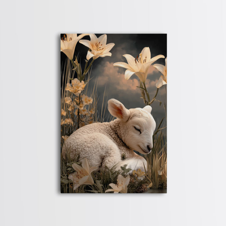 Evening Calm – Framed Canvas Print – Christian Wall Art – Christian Art Work – Christian Art Canvas – Moody Christian Art – Christian Gift