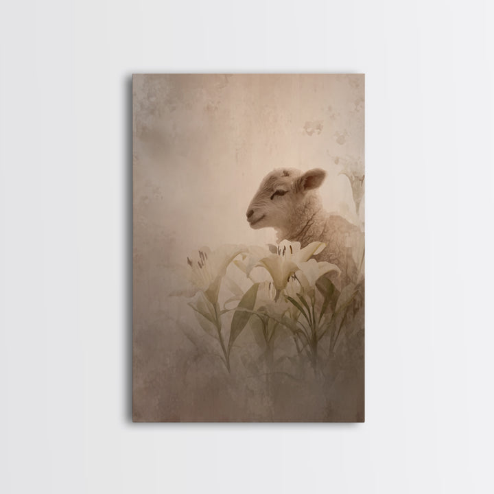 Soft Blessing – Framed Canvas Print – Christian Wall Art – Christian Art Painting – Subtle Christian Art – Christian Decor For Home – Chris