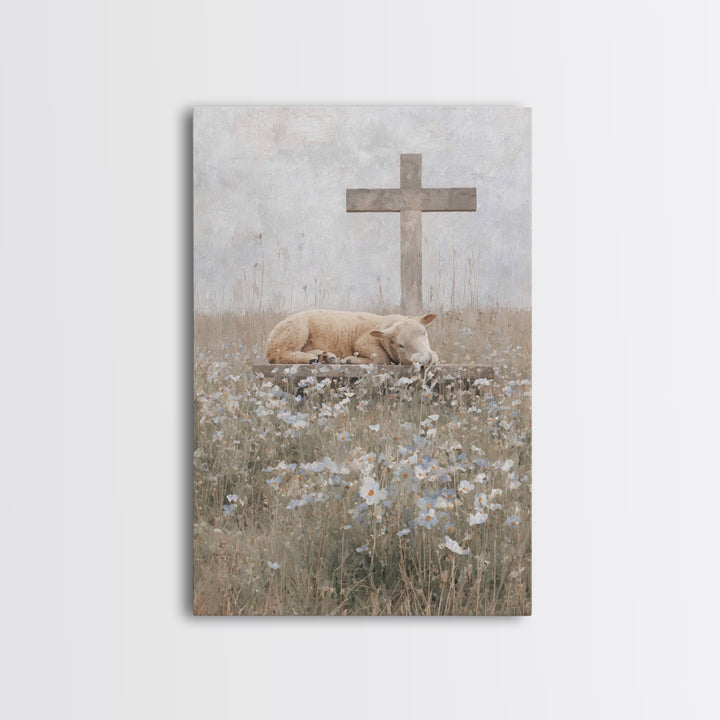 Resting Hope – Framed Canvas Print – Christian Wall Art – Christian Art Canvas – Subtle Christian Art – Christian Art Gift – Christian Deco