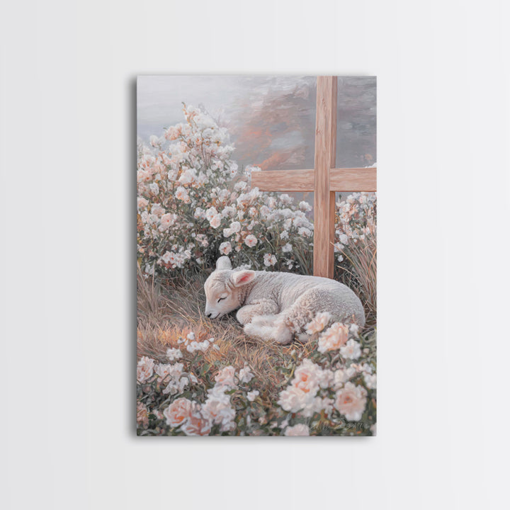 Garden Of Mercy – Framed Canvas Print – Christian Wall Art – Christian Art Work – Christian Art Canvas – Subtle Christian Art – Christian G