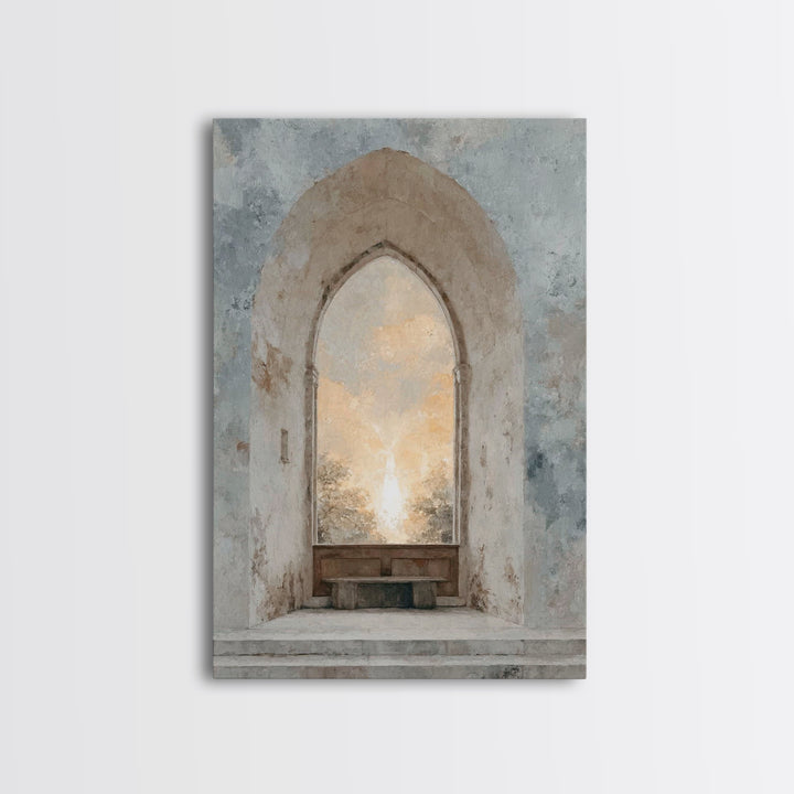 Sanctuary Glow – Framed Canvas Print – Christian Wall Art – Christian Art Printing – Christian Art Canvas – Abstract Christian Art – Christ
