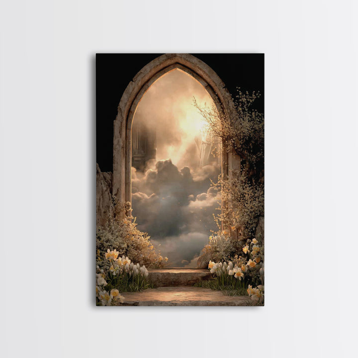 Clouds Of Promise – Framed Canvas Print – Christian Art Canvas – Christian Wall Art – Moody Christian Art – Christian Decor – Christian Art