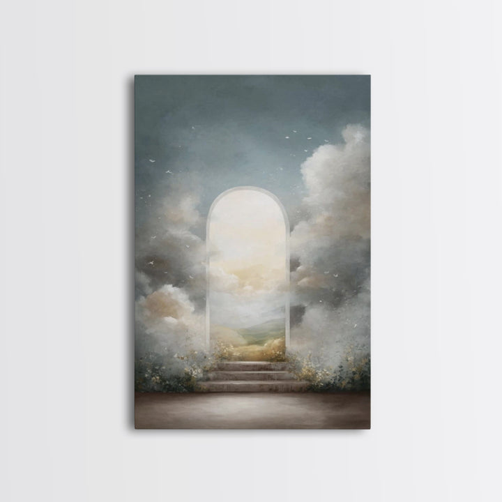Blessed Meadow – Framed Canvas Print – Christian Wall Art – Christian Art Canvas – Pastoral Scenery – Modern Christian Painting – Christian