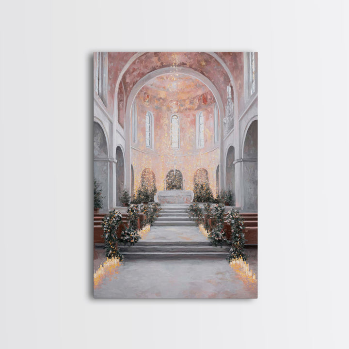Celestial Chapel – Framed Canvas Print – Christian Christmas Art – Christian Wall Art – Modern Christian Art – Christmas Art – Christian Ar