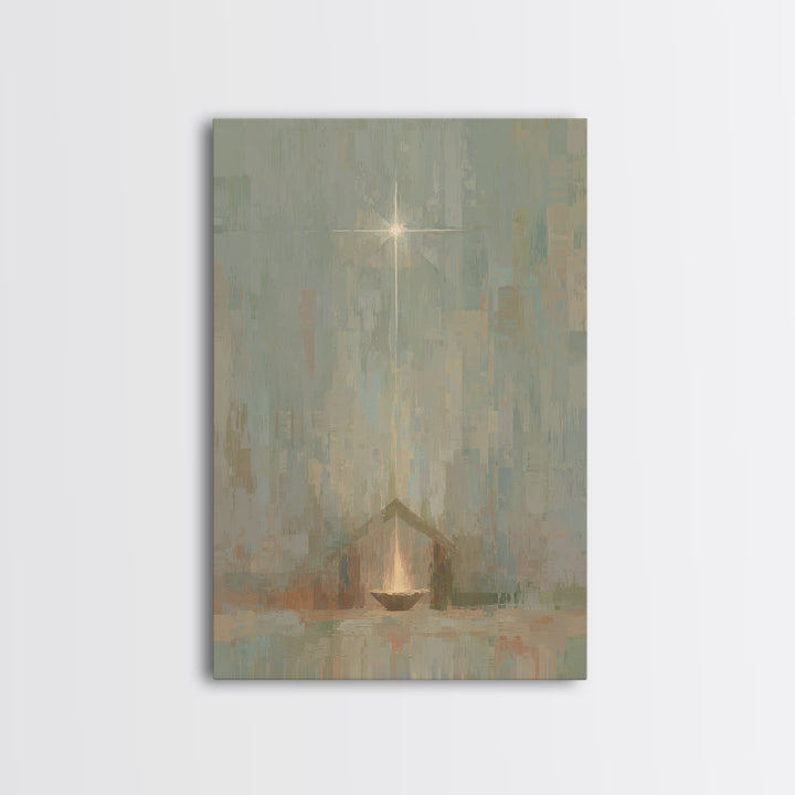 Infant Radiance – Framed Canvas Print – Christian Art Canvas – Christian Wall Art – Christian Christmas Art – Jesus Painting