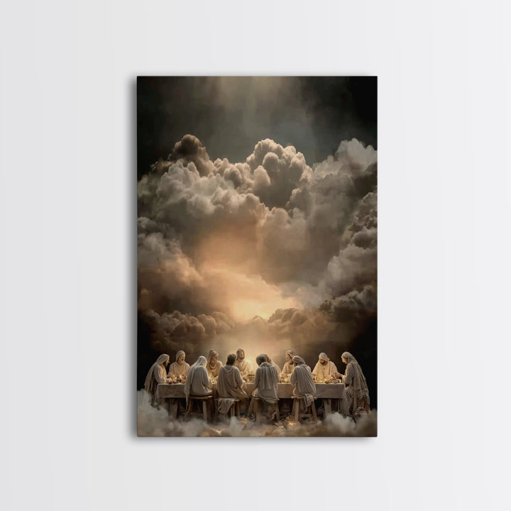 Circle Of Disciples – Framed Canvas Print – Christian Art Canvas – Christian Wall Art – Jesus Painting – Christian Art – Christmas Art