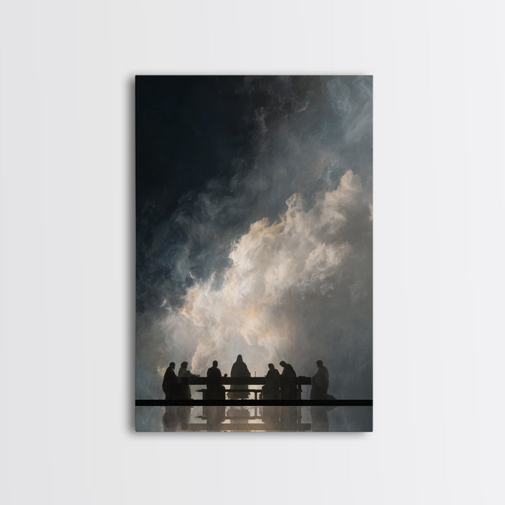 Divine Banquet – Framed Canvas Print – Jesus Painting – Christian Wall Art – Christian Art Canvas – Christian Art – Modern Christian Art