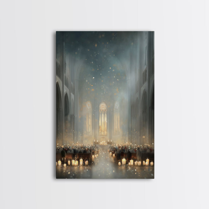 Sacred Illumination – Framed Canvas Print – Christian Art Canvas – Christmas Art – Christian Wall Art – White Christmas Art – Christian Chr
