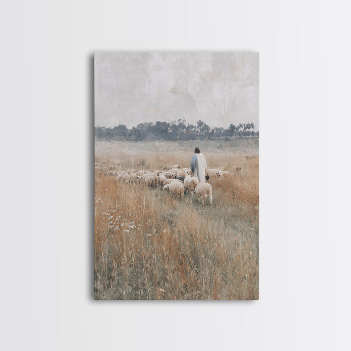 Golden Fields | Framed Canvas Print | Christian Wall Art | Christian Art Canvas | Subtle Christian Art | Christian Painting | Christian Art