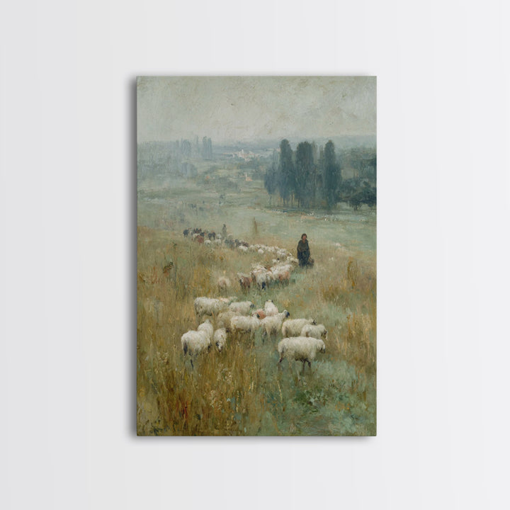 Morning Trail | Framed Canvas Print | Christian Art Canvas | Christian Painting | Christian Wall Art | Subtle Christian Art | Christian Dec