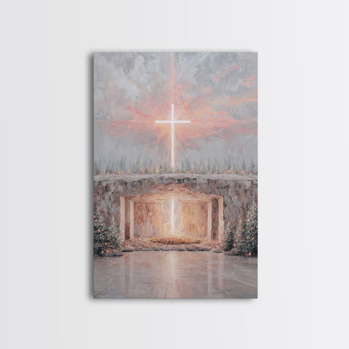 Hillside Journey | Framed Canvas Print | Christian Painting | Christian Wall Art | Christian Art Canvas | Vintage Christian Art | Christian