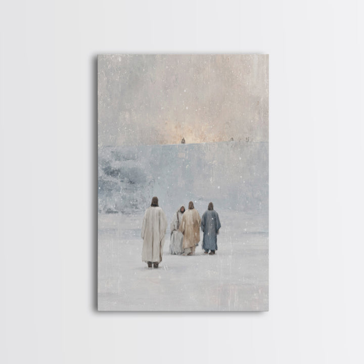 Holy Night Reflections – Framed Canvas Print – Christian Art Canvas – Christian Art – Christian Christmas Art – Christian Wall Art – Jesus