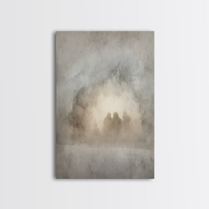 Divine Winter Journey – Framed Canvas Print – Christian Art – Christian Art Canvas – Christian Wall Art – Jesus Painting – Christian Christ