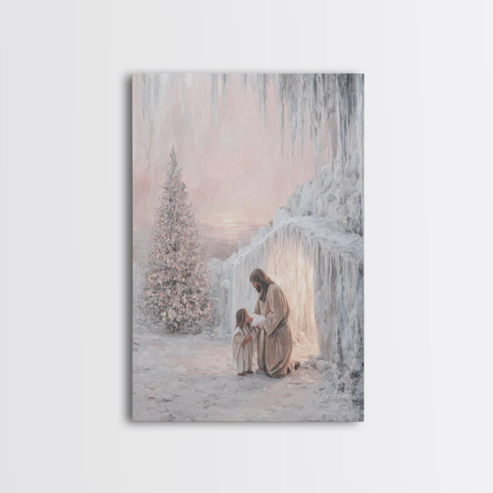 Heavenly Night Sky – Framed Canvas Print – Christian Christmas Art – Christian Art – Christian Art Canvas – Christian Wall Art – Jesus Pain