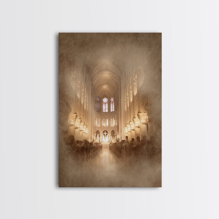 Sanctuary Light – Framed Canvas Print – Christian Wall Art – Christian Art Canvas – Jesus Painting – Christmas Art Prints
