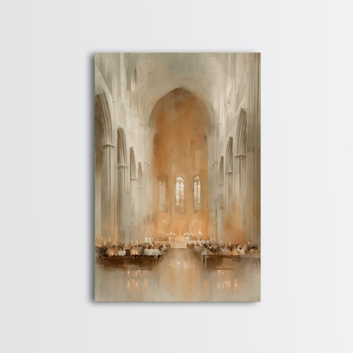 Cathedral Grace – Framed Canvas Print – Christian Art Canvas – Christian Wall Art – Christmas Art Work – Modern Christian Art