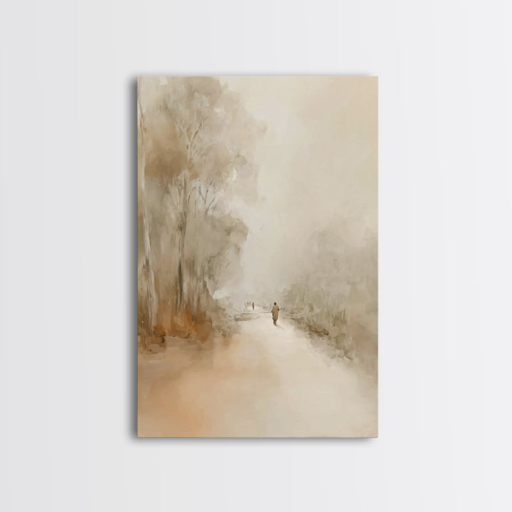 Gentle Road Ahead – Framed Canvas Print – Christian Art Canvas – Christian Painting – Modern Christian Art – Jesus Art Print – Christian De