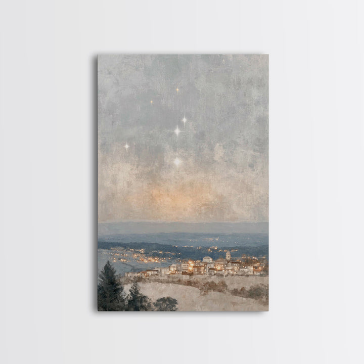 Holy Dawn – Framed Canvas Print – Christian Art Prints – Christmas Canvas Wall Art – Christian Wall Art – Subtle Christian Art