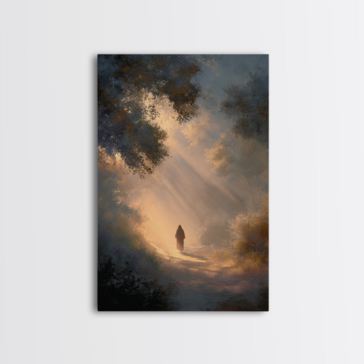 Path Of Light – Framed Canvas Print – Christian Wall Art – Jesus Painting – Christian Art Canvas – Christian Gift