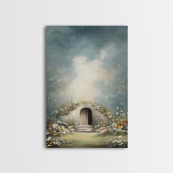 Garden Of Hope | Framed Canvas Print | Christian Art Print | Christian Wall Art | Jesus Painting Canvas | Christian Home Decor