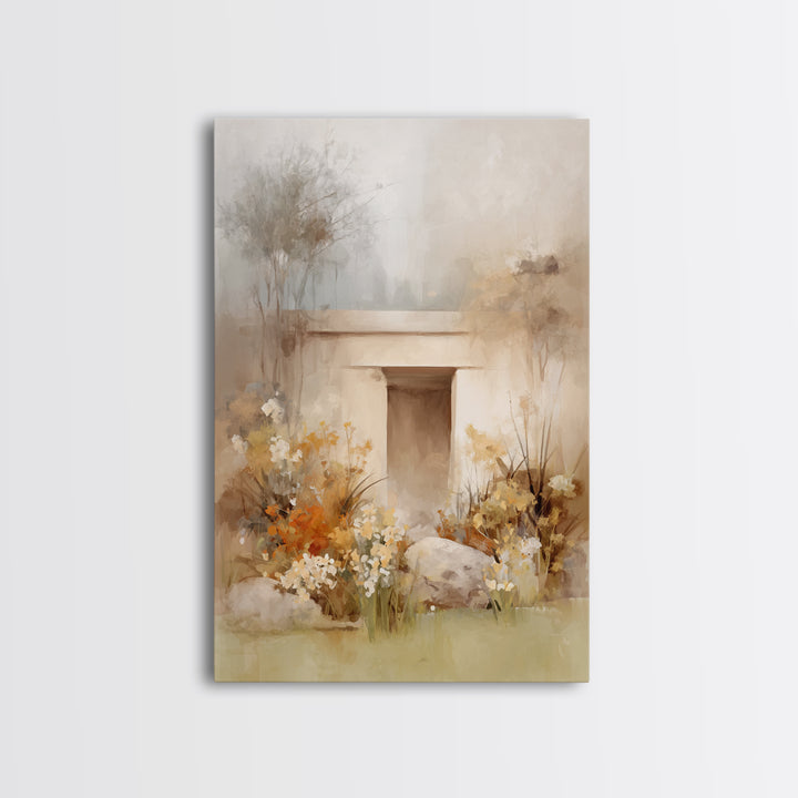 Graceful Stillness – Framed Canvas Print – Christian Art Work – Christian Wall Art – Jesus Painting – Modern Christian Art