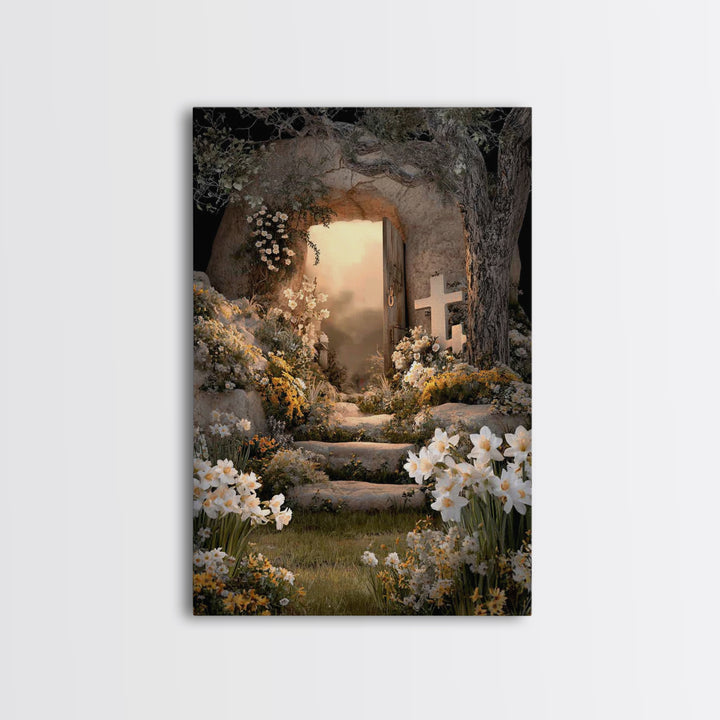 Eternal Promise | Framed Canvas Print | Christian Wall Art | Jesus Painting Canvas | Christian Christmas Art | Christian Decor