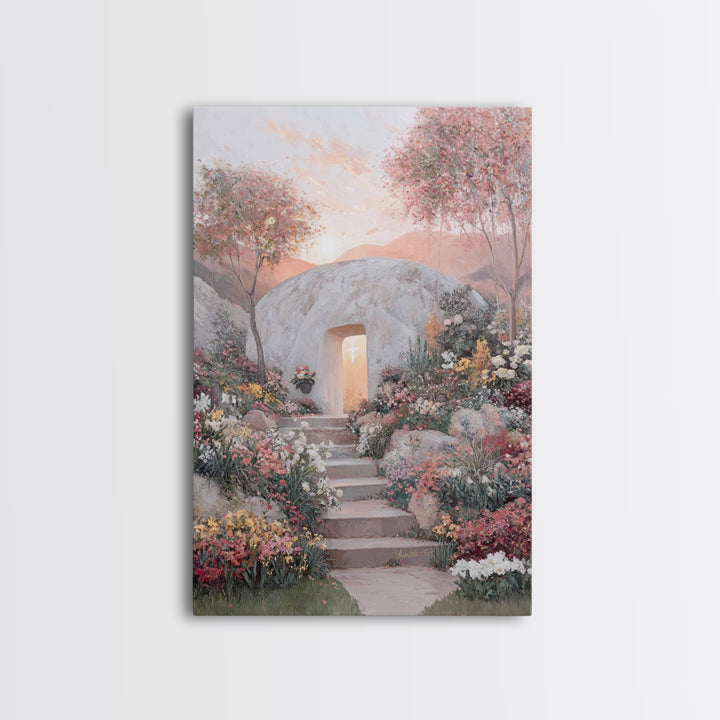 Risen Glory | Framed Canvas Print | Christian Wall Art | Jesus Painting | Christian Art Print | Christian Easter Art