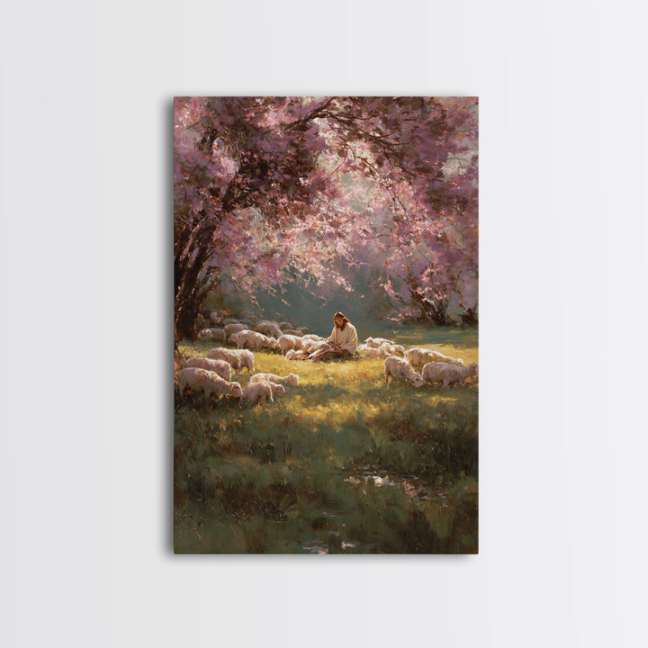 Garden Prayer – Framed Canvas Print – Christian Wall Art – Christian Art Canvas – Jesus Painting – Large Christian Art