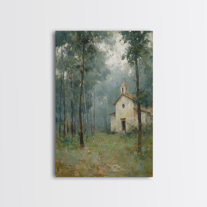 Silent Grove Sanctuary – Framed Canvas Print – Christian Wall Art – Christian Painting – Christian Art Canvas – Moody Christian Art – Chris