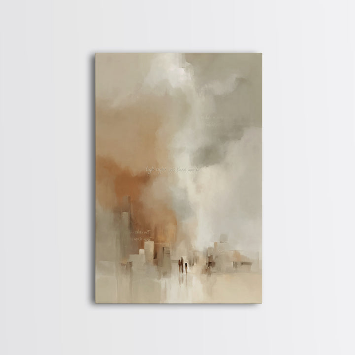 City Of Mercy | Framed Canvas Print | Christian Wall Art | Abstract Christian Art | Christian Art Canvas | Christian Decor | Modern Christi