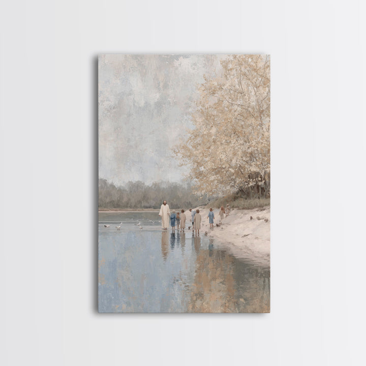 River Of Hope – Framed Canvas Print – Jesus Art Print – Christian Wall Art – Christian Art Canvas – Christian Decor – Modern Christian Pain