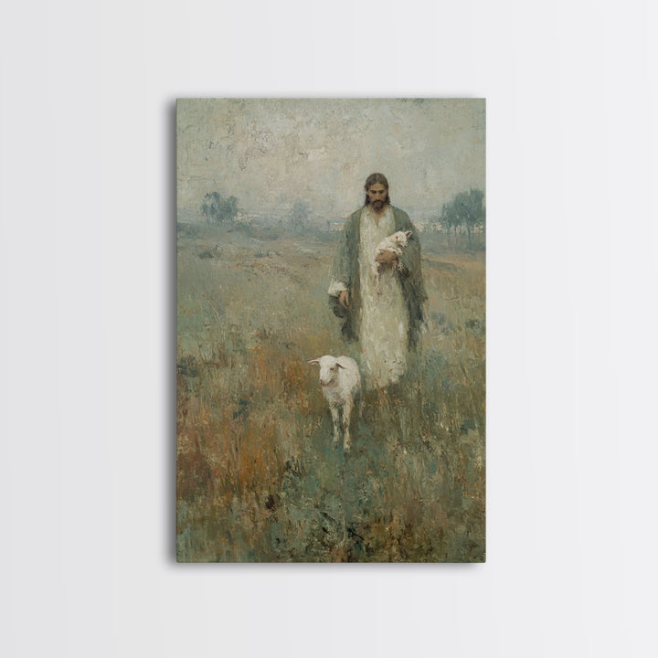 Fields Of Mercy | Framed Canvas Print | Christian Art Canvas | Jesus Painting | Christian Art | Christian Gift | Vintage Christian Art