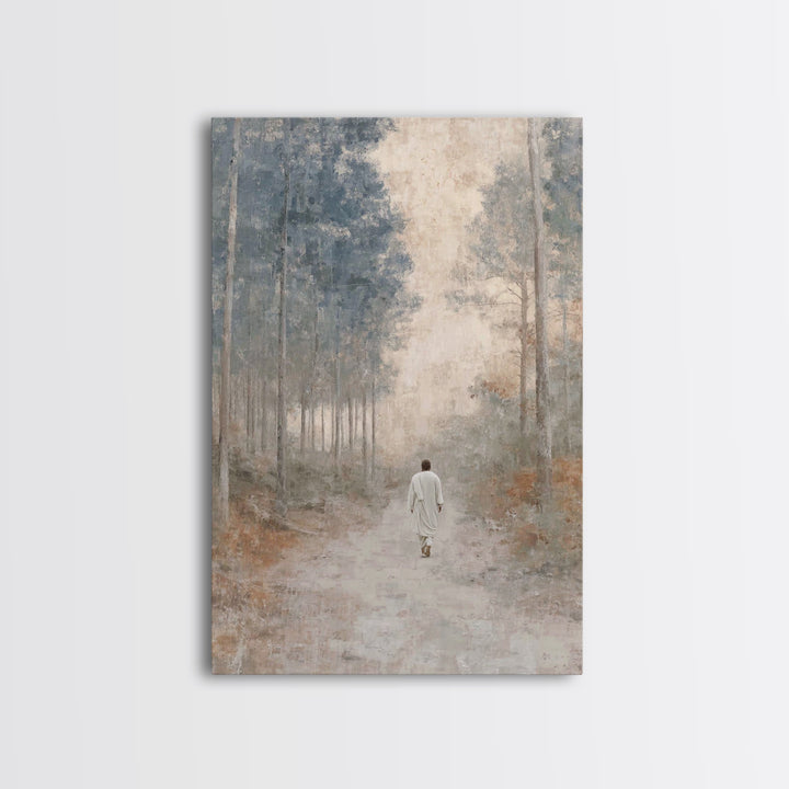 Walk Of Peace – Framed Canvas Print – Christian Wall Art – Christian Art Canvas – Modern Christian Painting – Jesus Painting – Christian De
