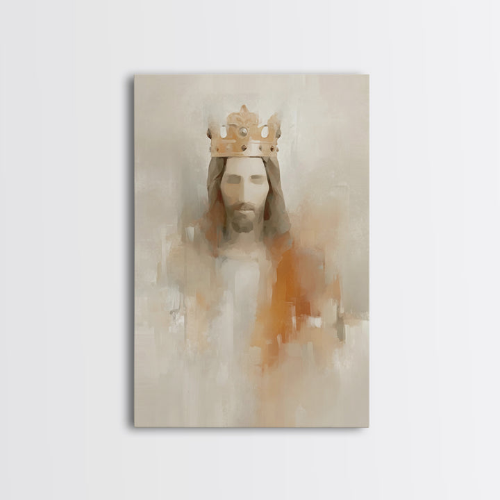 Holy Light Reverie - Framed Canvas Print - Christian Art Canvas - Christian Wall Art - Jesus Painting - Christian Decor - Christmas Art - F