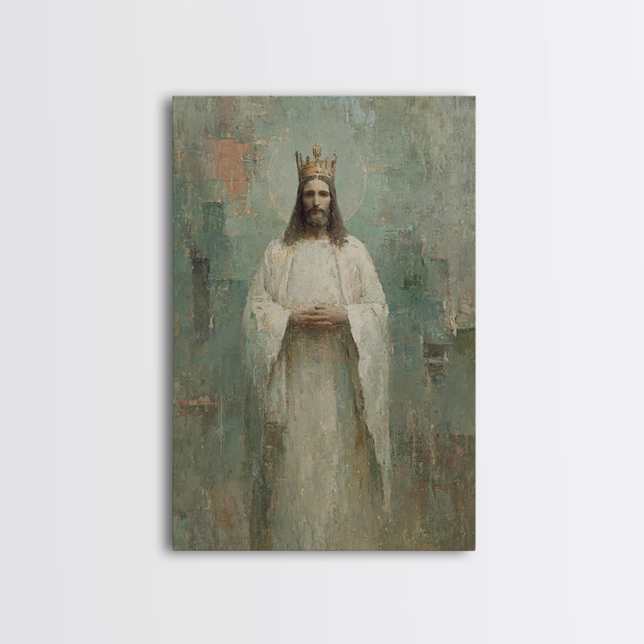 Night Of Majesty - Framed Canvas Print - Christian Art Canvas - Christian Wall Art - Jesus Painting - Christian Christmas Art - Christian G