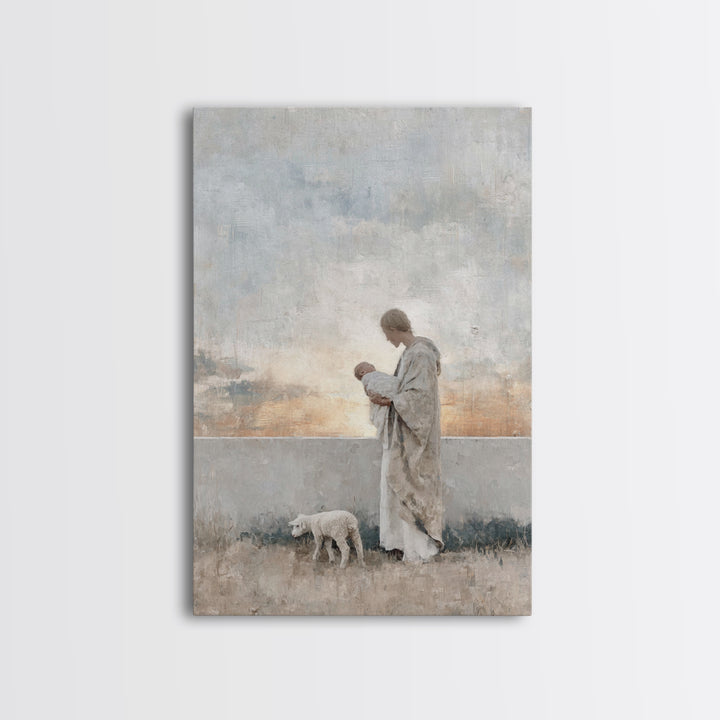 Dawn Of Promise | Framed Canvas Print | Christian Wall Art | Christian Art Canvas | Jesus Painting | Christian Christmas Art | Christian De