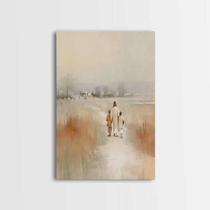 Valley Of Calm, Framed Canvas Print, Christian Art Canvas, Jesus Painting, Christian Wall Art, Christian Gift, Christian Christmas Art
