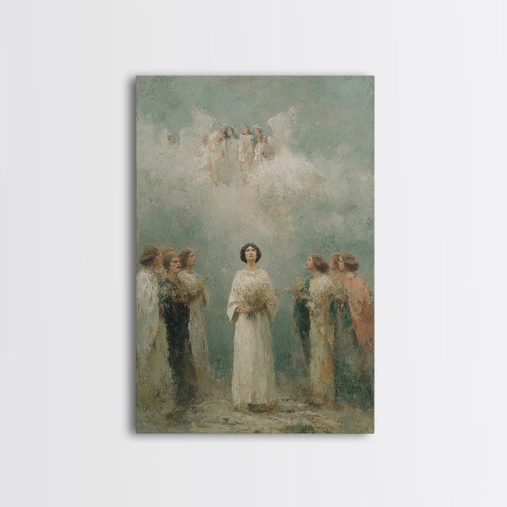 Angelic Chorus – Framed Canvas Print – Christian Art Canvas – Christian Paintings – Christian Wall Art – Christian Christmas Art – Framed C