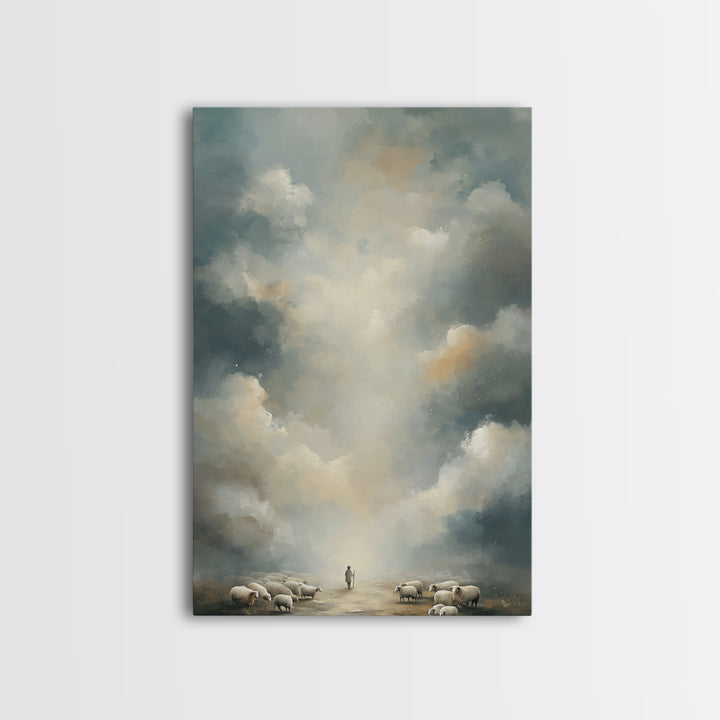 Clouds Of Promise – Framed Canvas Print – Christian Art Canvas – Christian Wall Art – Large Christian Art – Subtle Christian Art – Christia