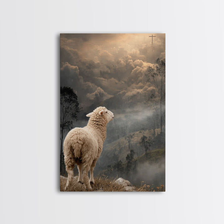 Valley Of Hope | Framed Canvas Print | Christian Wall Art | Christian Art Canvas | Christian Christmas Decor | Moody Christian Art | Jesus