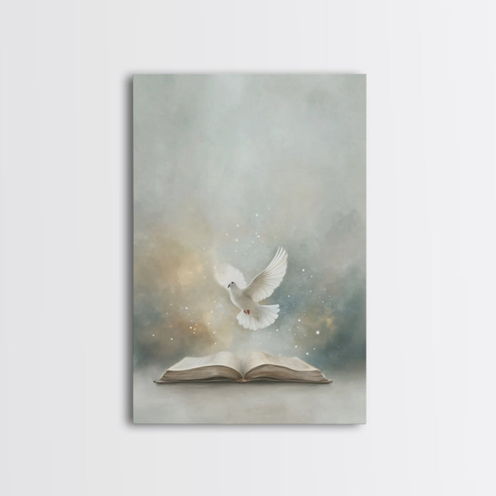 Heavenly Illumination – Framed Canvas Print – Christian Art – Christian Wall Art – Vintage Christian Art – Christian Art Canvas – Christian