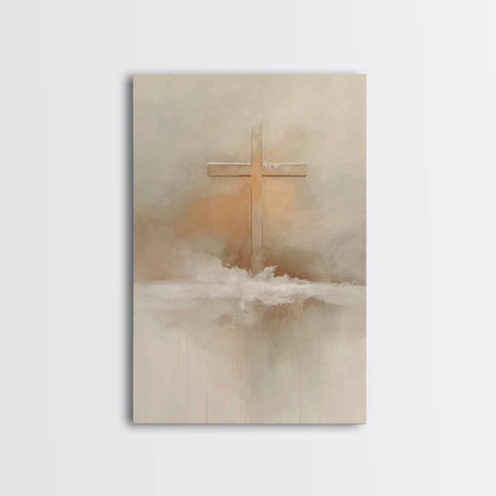 Winter Redemption – Framed Canvas Print – Christian Art Print – Christian Wall Art – Subtle Christian Art – Christian Decor – Christian Gif