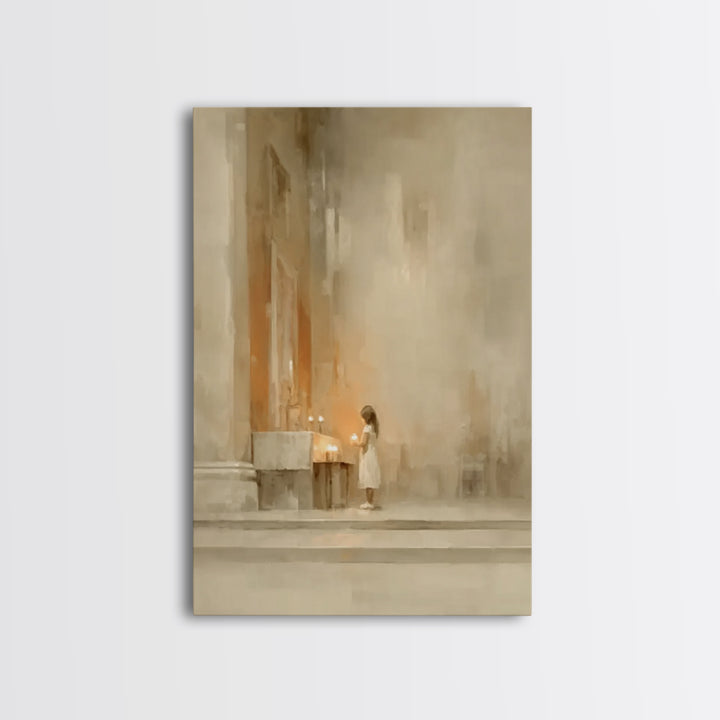 Quiet Prayer – Framed Canvas Print – Minimalist Christian Art – Christian Art – Christian Wall Art – Subtle Christian Art – Christian Art P