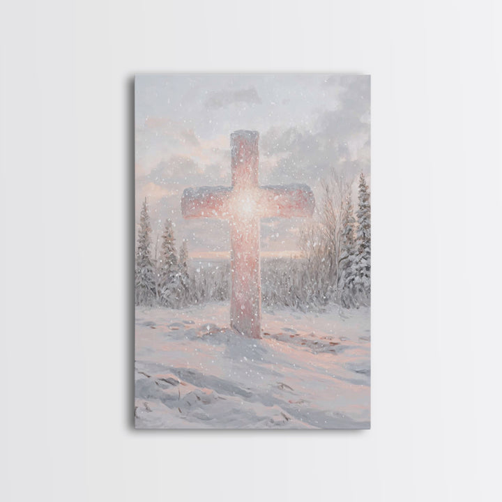 Morning Of Hope – Framed Canvas Print – Christian Art – Christian Wall Art – Christian Art Canvas – White Christmas Art – Christian Decorat