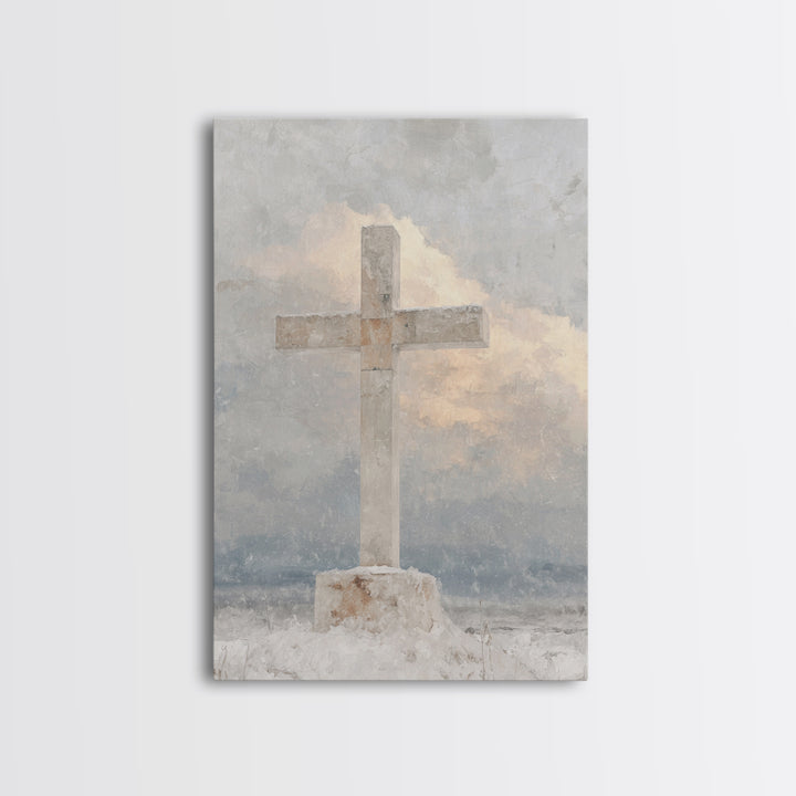 Dawn Of Redemption – Framed Canvas Print – Christian Art Canvas – Christian Wall Art – Vintage Christian Art – Christmas Wall Art – Christi